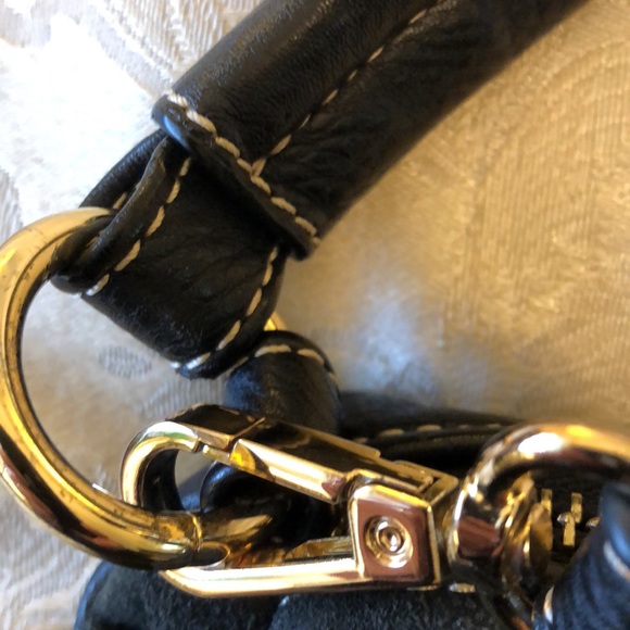 W J DESIGN BRASILEIRO LARGE BLACK LEATHER HANDBAG TASSELS METAL ZIPPER - #172 - Picture 12 of 16